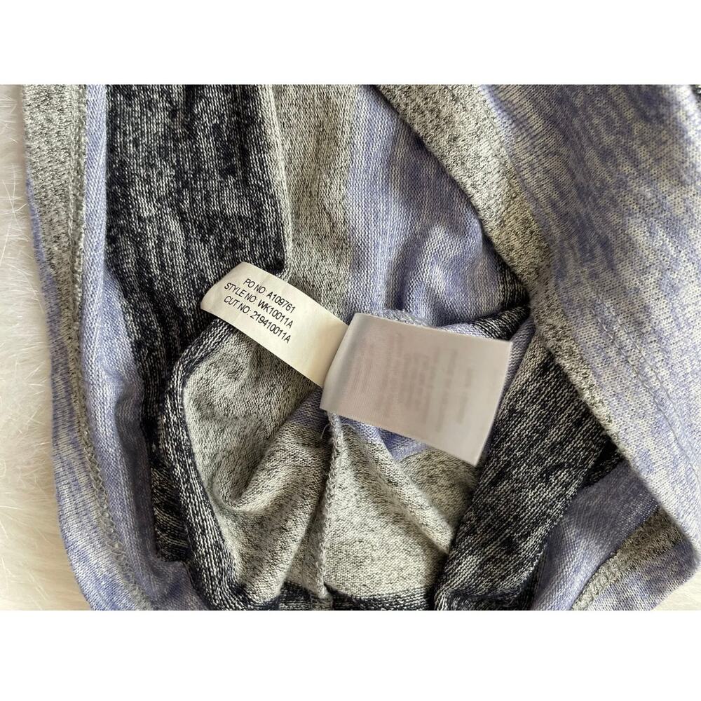 Market & Spruce Vreelan Pocket Stripe Long Sleeve Top Asymmetrical Size Medium - Picture 12 of 12